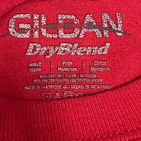 LACA Red Live Among Culture & Art Gilden Dry Blend Cotton & Polyester Tee - Picture 6 of 7